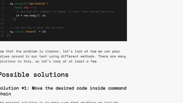 Cypress basics: Variables