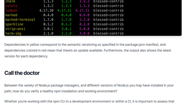 Assess your npm project health and call the doctor!