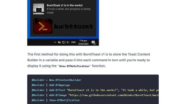 Finally, Introducing the First Preview of BurntToast v1