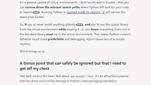 Why I Still Use Python Virtual Environments in Docker