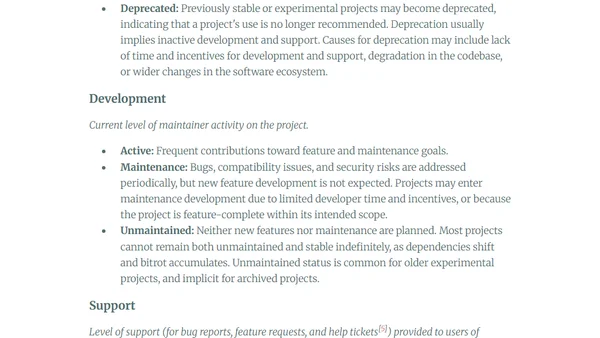 Healthy expectations in open source