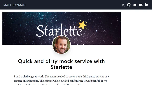 Quick and dirty mock service with Starlette