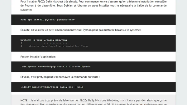 FLOZz Daily Mix : un générateur de playlist pour Nextcloud Music et Subsonic