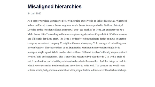 Misaligned hierarchies