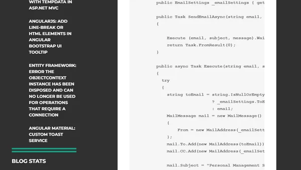 ASP.NET CORE: Sending Email with Gmail and Homtail Account using ASP.NET Core services