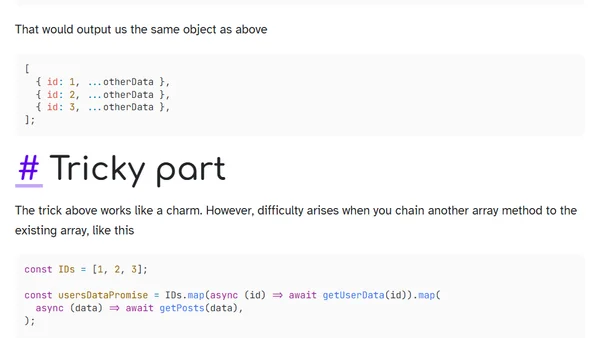 Async Await usage and pitfalls in Array.prototype.map() and chaining