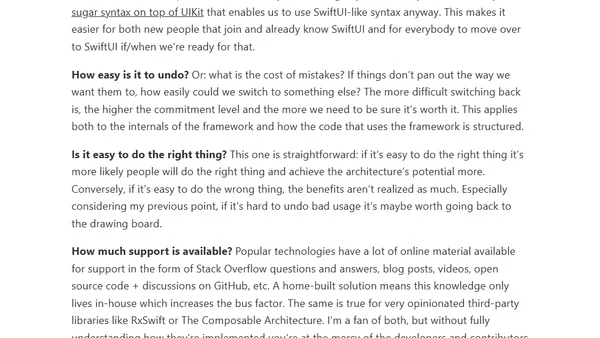 Human factors in choosing technologies