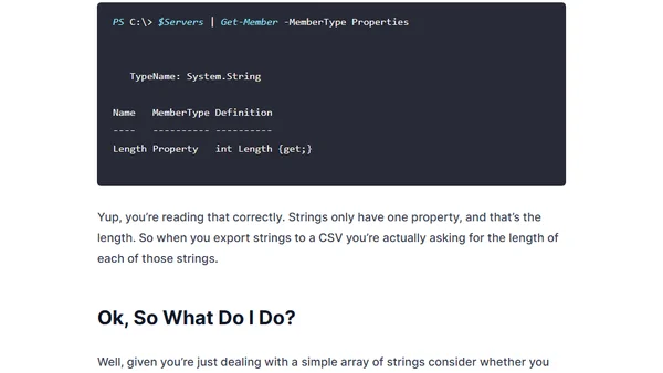 All I Want Is a Damned CSV!