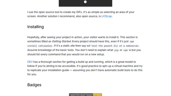 How to Write an Awesome GitHub README
