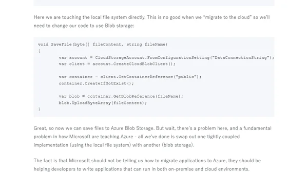 Windows Azure - My experience so far