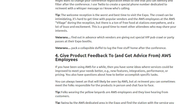 AWS re:Invent 2018 Experiences