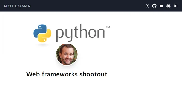 Web frameworks shootout