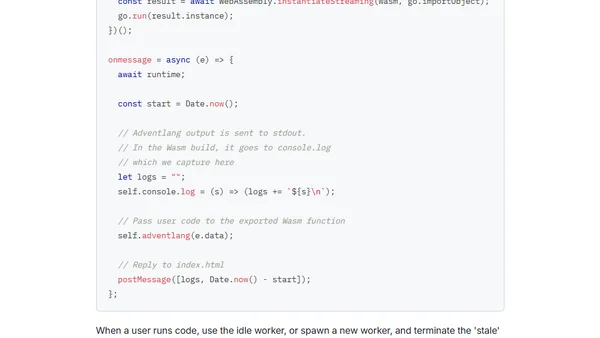 Designing a Code Playground for Adventlang