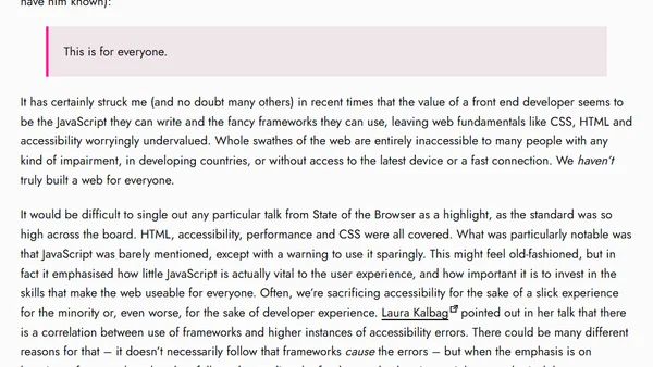 Thoughts on the State of the Web