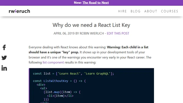 Why do we need a React List Key
