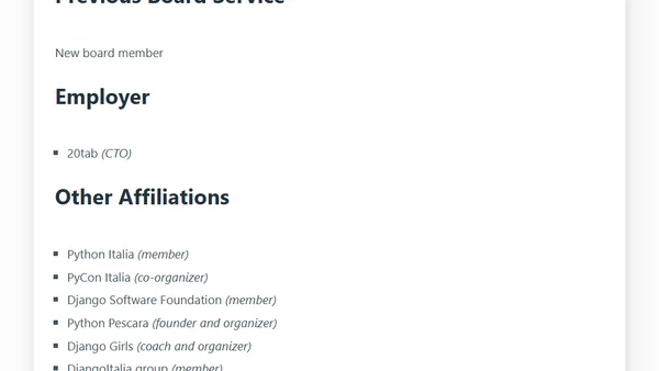 2023 Python Software Foundation Board Nomination
