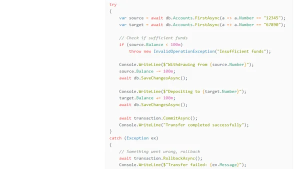 Transactions in the MongoDB EF Core Provider