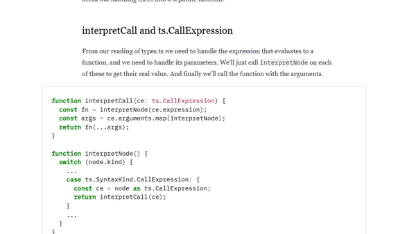 Interpreting TypeScript