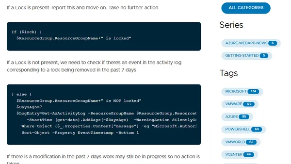 Automating Azure Resource Locks