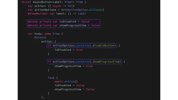 Building an asynchronous SwiftUI button