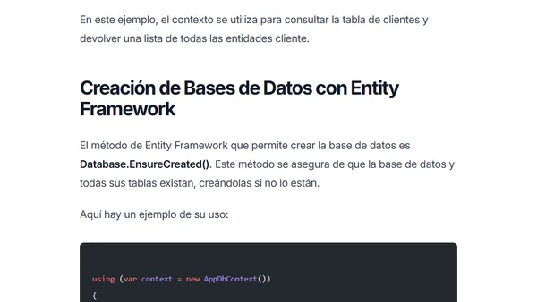 C#: ¿Qué es entity Framework?