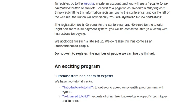 EuroScipy is finally open for registration