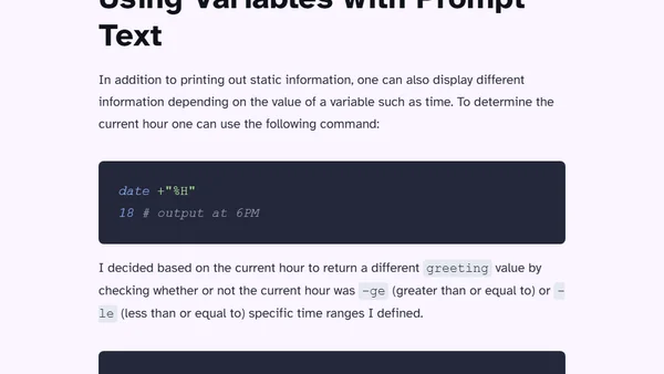 Custom ZSH Startup Message