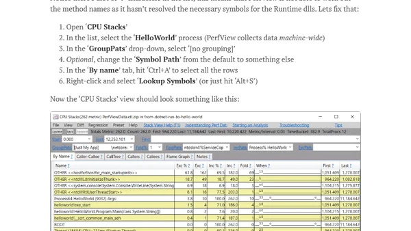 Analysing .NET start-up time with Flamegraphs