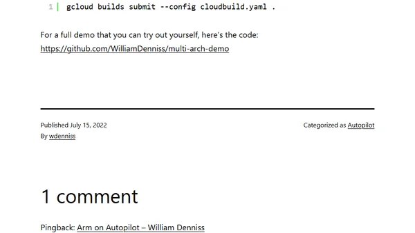 Building Arm Images with Cloud Build