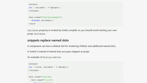 All about Svelte 5 snippets