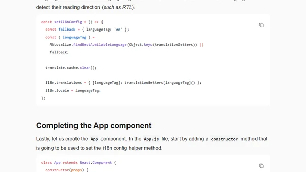 How to use React Native Localize in React Native apps