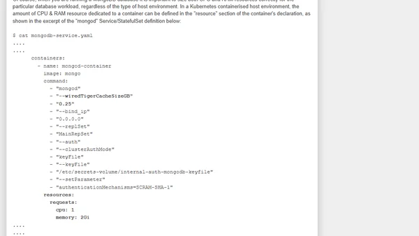 Configuring Some Key Production Settings for MongoDB on GKE Kubernetes