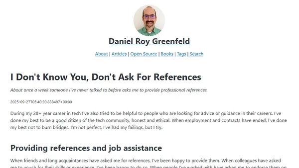 I Don't Know You, Don't Ask For References