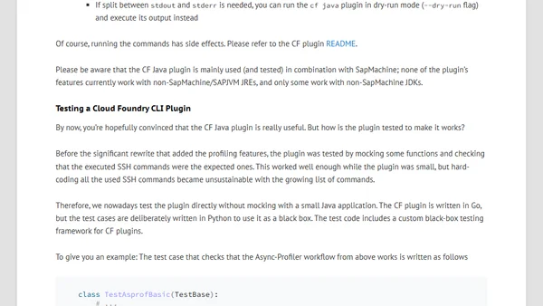 Profiling with the Cloud Foundry CLI Java plugin