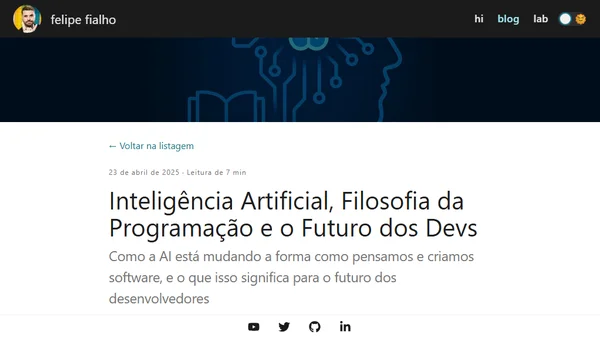Inteligência Artificial, Filosofia da Programação e o Futuro dos Devs