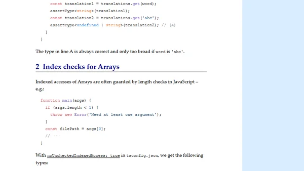 TypeScript: checking Map keys and Array indices