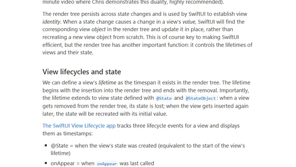 Understanding SwiftUI view lifecycles