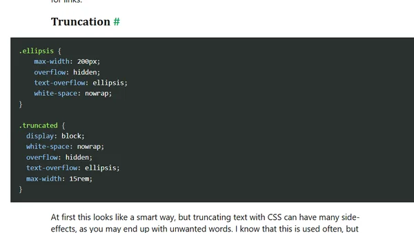 Collection of CSS snippets