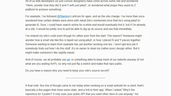 Open source your website