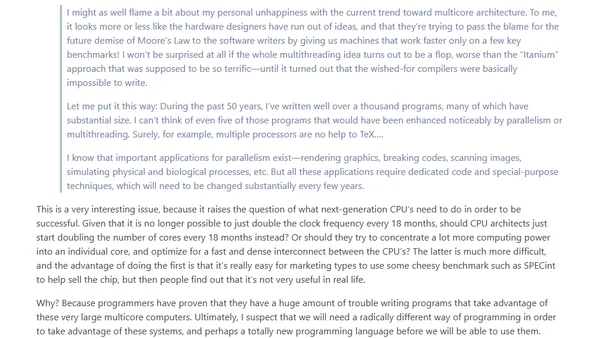 Donald Knuth: “I trust my family jewels only to Linux”