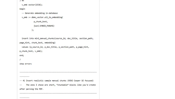 Vector Search in Oracle Database 26ai