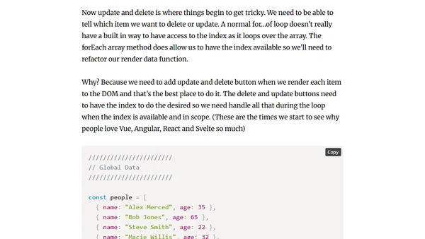 Frontend CRUD with Plain Vanilla JS