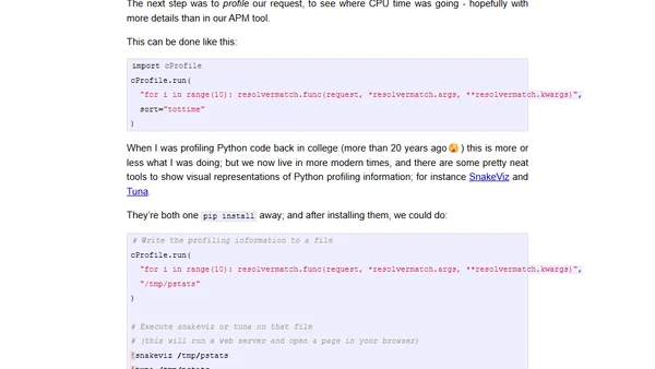 Debugging Django Performance