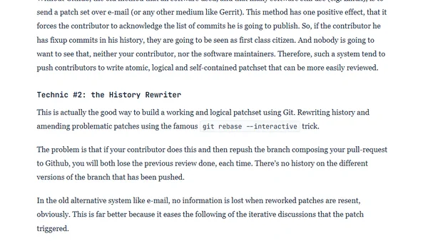 Rant about Github pull-request workflow implementation