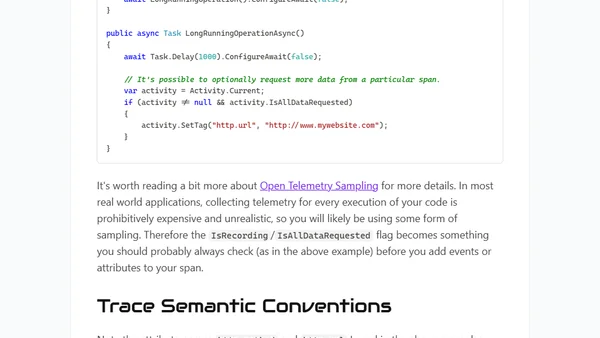 Deep Dive into Open Telemetry for .NET