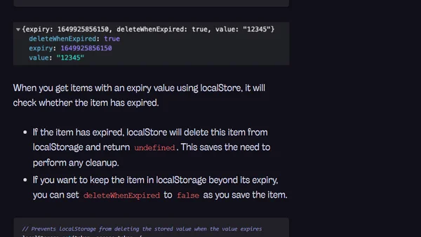 A library to make localStorage easier to use