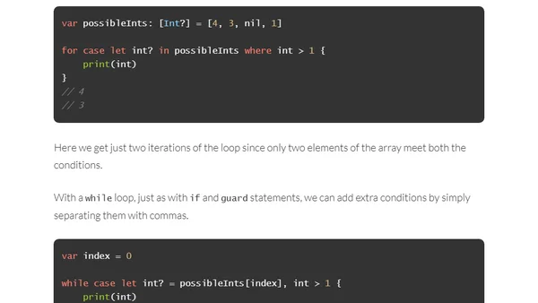 Pattern Matching With Optionals in Swift