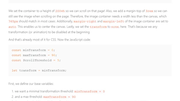 Simple on scroll animation with JavaScript and CSS