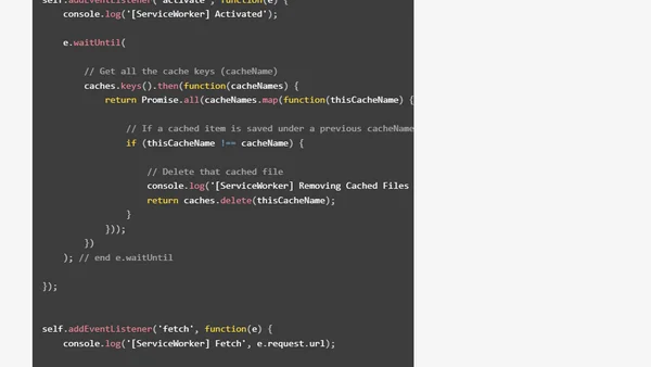 Setting up a Basic Service Worker