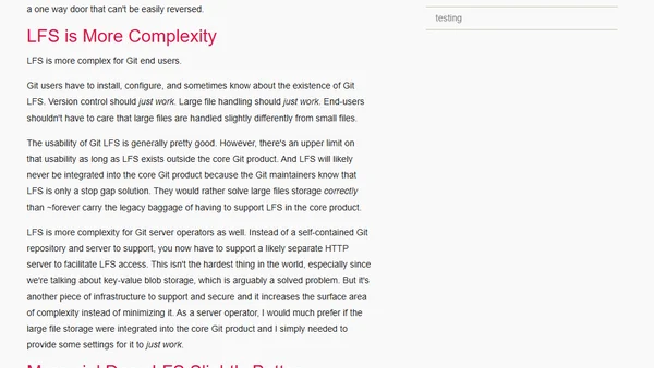 Why You Shouldn't Use Git LFS